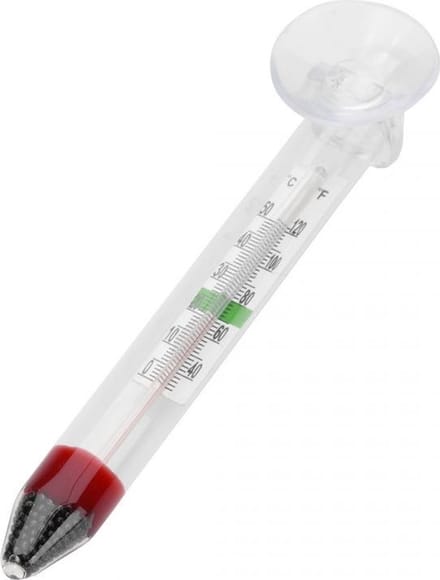 Aqua Della Glas thermometer met zuiger 0 - 42 °C