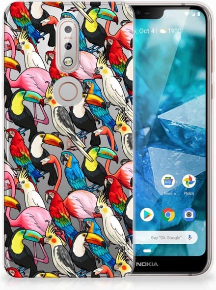 Nokia 7.1 TPU Hoesje Birds