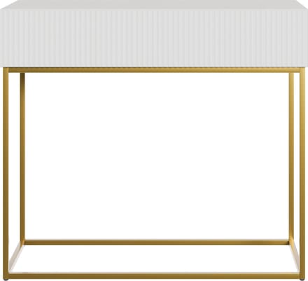 Selsey Veldio - Kaptafel 90 cm - Wit met gouden poten
