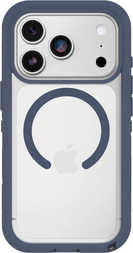 Otterbox Defender Pro - Geschikt voor iPhone 17 Pro hoesje - Magsafe Backcover - Blauw/Transparant