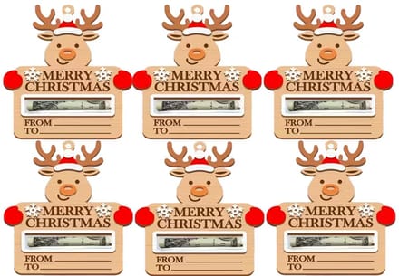 GEAR3000® kerstboom geldhouder - kerstversiering - kerst cadeau - geld houder clip 6 stuks
