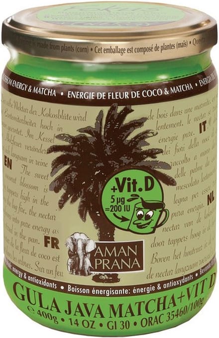 Amanprana Gula java matcha + vitamine D bio 400 Gram