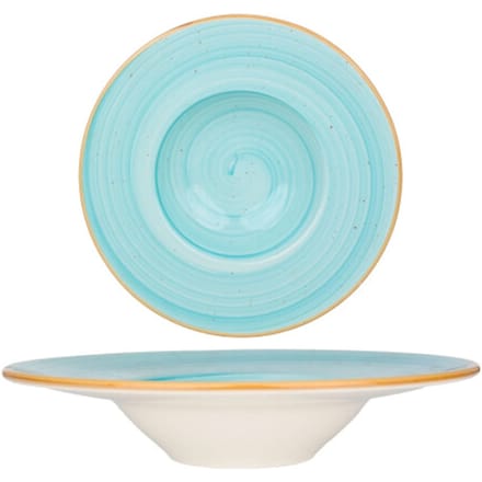 Bonna Pastabord - Aqua - Porselein - 28 cm (400cc) - set van 2