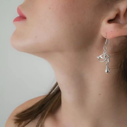 Sylvie Monthulé | Zilveren Oorbellen | Eye of Horus