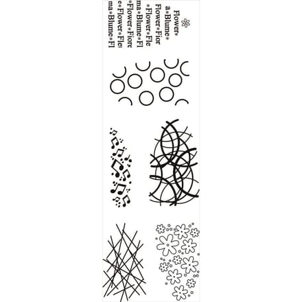 Siliconen stempel voor vouwbloemen "Design"
