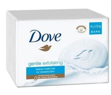 Dove zachte exfoliërende citroenzeep 100 g - verpakking van 4