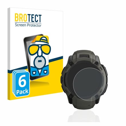 BROTECT - Screenprotector voor Garmin Instinct 2X Solar - Folie Beschermfolie matte 6 Stuks