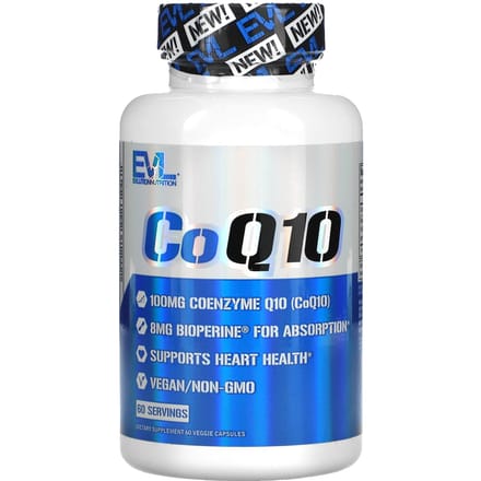EVLution Nutrition, CoQ10, 100mg, 60 Capsules Végétales
