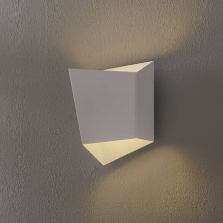 Mantra Iluminación Asimetrische wandlamp van staal, wit