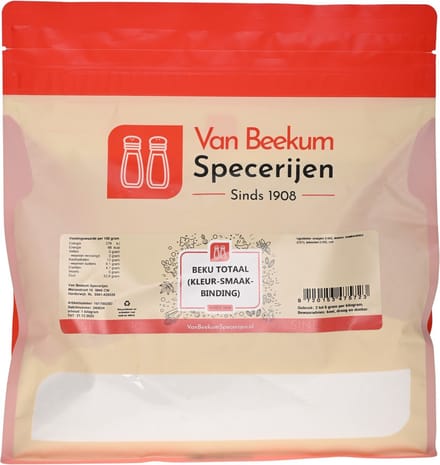 Van Beekum Specerijen - Beku Totaal (kleur-smaak-binding) - 1 KG (hersluitbare stazak)