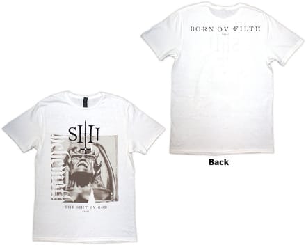 Behemoth - The Shit Ov God Sepia Parchment Heren T-shirt - M - Wit