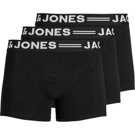 Jack & Jones Boxers - SENSE TRUNKS 3-PACK - S tot XXL - voor Mannen - zwart
