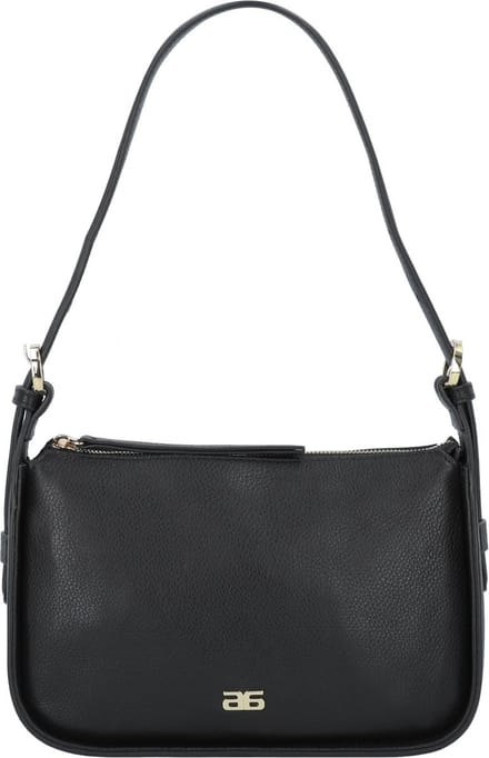 abro Schoudertas Leather Dalia Shoulder Bag Best Friend Black / Nickel Zwart