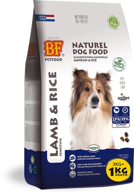 Biofood Lam-Rijst 12.5 kg + Rex zachte beloning lam