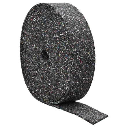 vidaXL Rubbergranulaatrol Zwart 2000 x 12 x 0,6 cm Rubber