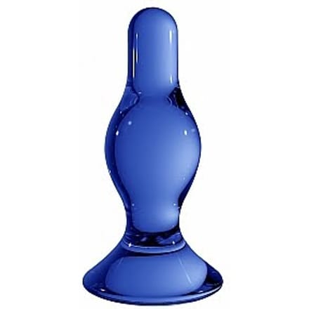 Chrystalino Classy Blue - Glazen Butt Plug