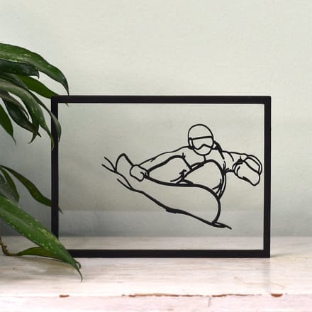 Houten Lijstje - Floating Frames - Snowboarder