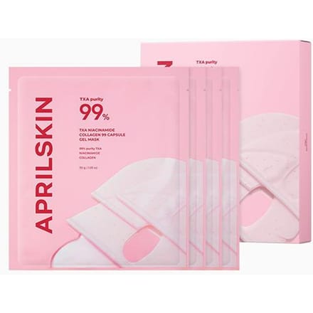 [APRILSKIN] Masque gel TXA Niacinamide Collagène 99 Capsules 30 g * 4 unités pink