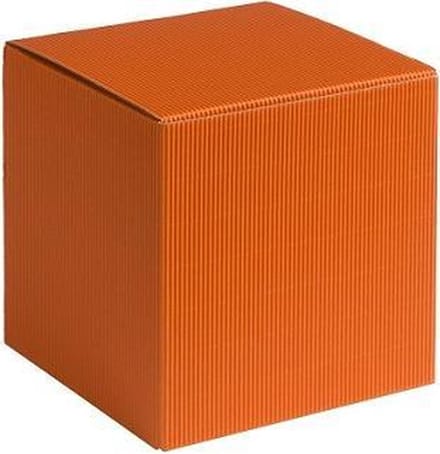 Cadeauverpakking vierkant, 9x9x9cm ORANJE (10 stuks)