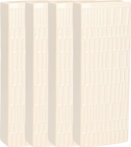 Gerimport Waterverdamper - 6x - wit - keramiek - 400 ml - radiatorbak luchtbevochtiger - 7,4 x 18,6 cm