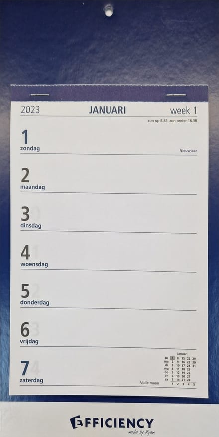Efficiency Weekkalender 2023