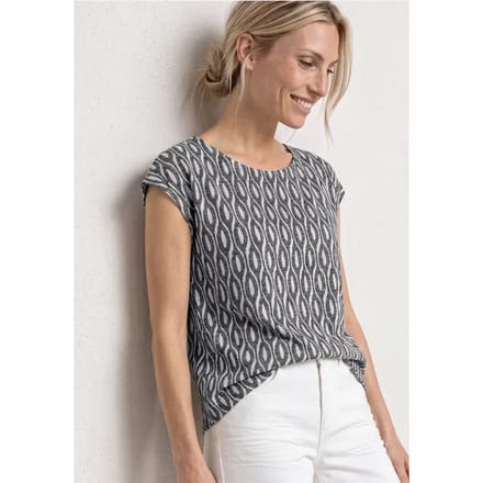 Shirt met hangende schouders in burnout-look