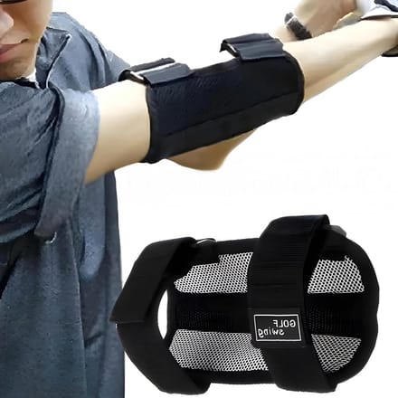 Elleboog Corrector - Swing Trainer - Golf Stabiliteit Verbeteren - Met Geluidsfeedback - One Size - Zwart