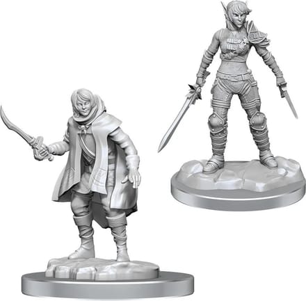 D&D Nolzur's Marvelous Miniatures Elf Rogue & Half-elf Protégé