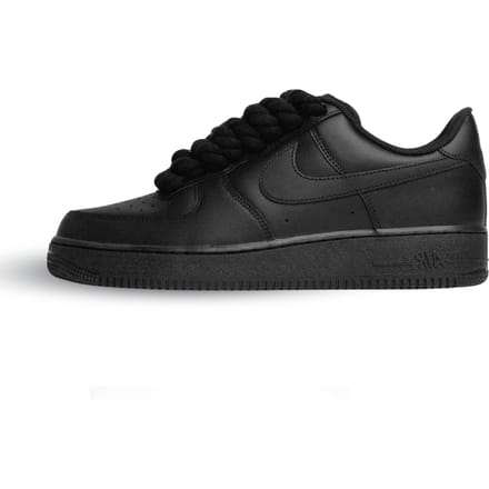 Nike Air Force 1 Low Rope Laces Black Custom