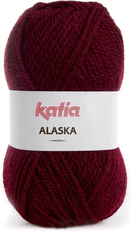 Katia Alaska - 12 wijnrood - Acryl Garen