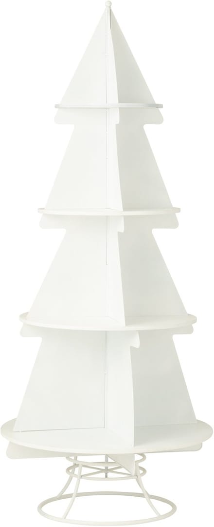 J-Line decoratie rek X'mas Tree - metaal - wit - large