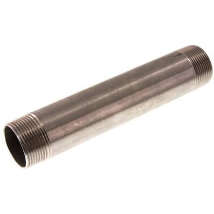 R 1 1/4'' RVS Dubbele Pijpnippel 20 Bar DIN 2982 - 200mm - FL2S-M-ST-114R-200L