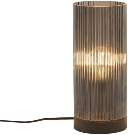 Kosilum - Liantha - Tafellamp - Rookgrijs - IJzer en glas