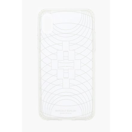 reliëf bedrukt transparant TECHNOFOLK XS iPhone-hoesje in wit