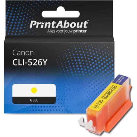 PrintAbout huismerk Inktcartridge CLI-526Y Geel Geschikt voor Canon