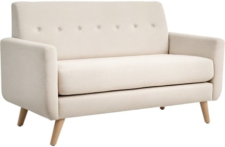 HOMCOM 2-zitsbank - polyester/multiplex - 134x71x82 cm - beige