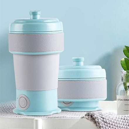 Elektrisch Waterkokertje - Opvouwbaar Model - Snel Water Koken - Compact En Draagbaar - 0.45L Capaciteit - Wit
