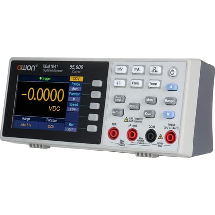 Owon 55.000 counts digitale multimeter, zeer nauwkeurige universele meter met 3,5-inch TFT LCD-scherm EU Plug wit