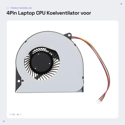 Dailygoods - 4Pin Laptop CPU Koelventilator voor Dell Inspiron