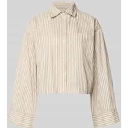 Oversized overhemdblouse van pure biologische katoen model 'Astha'