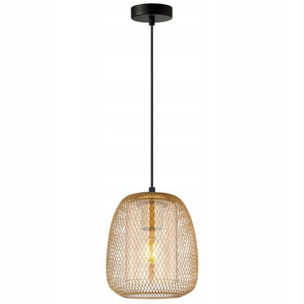 Italux Amiria Hanglamp Goud Amber Glas E27 40W