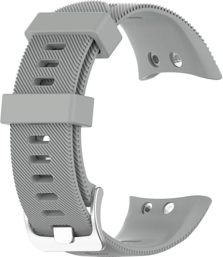 By Qubix - Siliconen bandje - Grijs - Geschikt voor Garmin Forerunner 45 / 45S