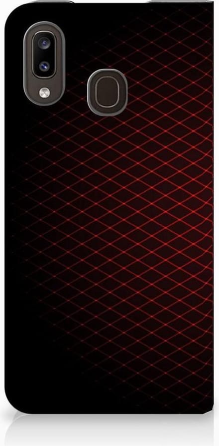 Samsung Galaxy A30 Hoesje met Magneet Geruit Rood