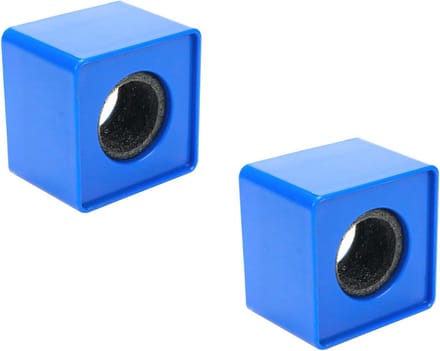 2 Stuks Microfoonstandaards - Vierkante Interview Vlaggen voor Microfoons - Blauw