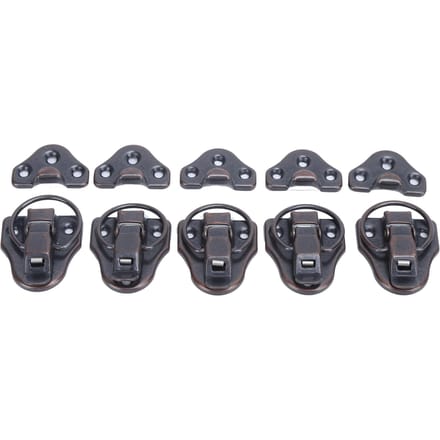 5 Sets Sluiting Hasp Antiek Legering Gereedschapskist Hardware Slot voor Kleine Objectdozen Poppenhuizen