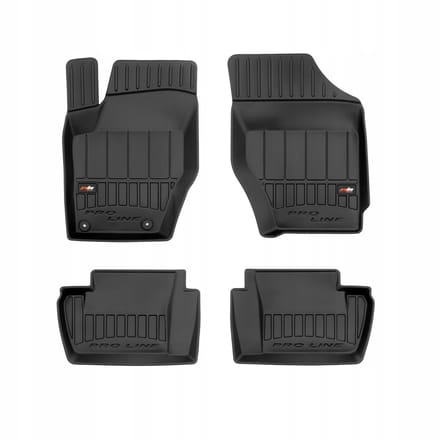 FROGUM PROLINE – Rubber automatten set met kofferbakmat – Citroen C4 I Hatchback 2004–2010 – Geurloos TPE – Extra hoge rand