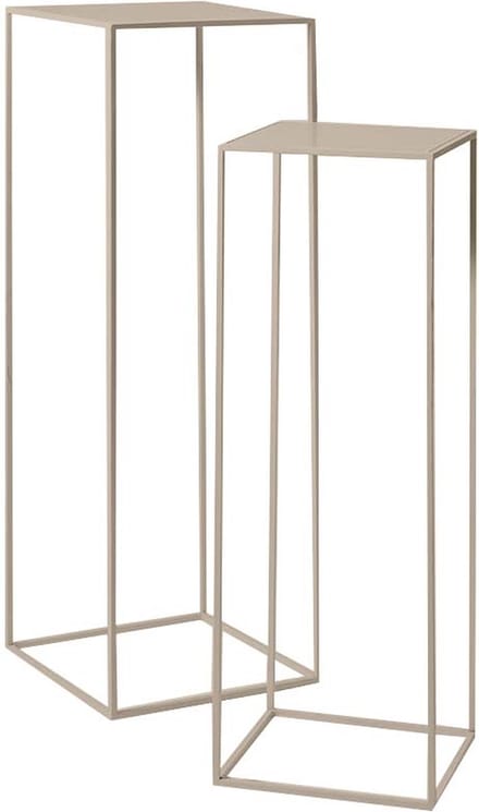 Zuil - set van 2 zuilen 105cm en 90cm - nude - Sokkel - Plantentafel