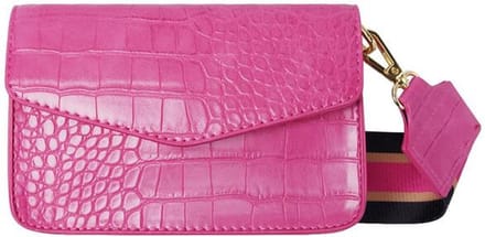 Bijoutheek Tas Crossover Tas Mat Croco Fuchsia