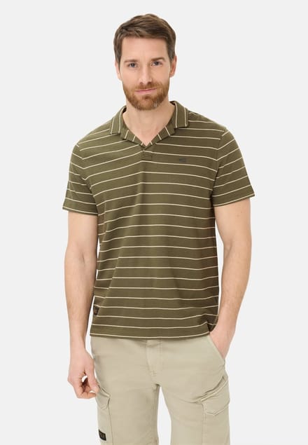 camel active Poloshirt met contrasterende details - Maat - Olijfgroenmenswear-M