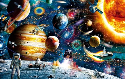 JigSaw Space Traveler Legpuzzel 1000 Stukjes Puzzel 50 x 70 cm Puzzle Vanaf 14+